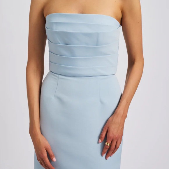 Amsale Sonia Bridesmaid Dress - Ice - Picture 2 of 7